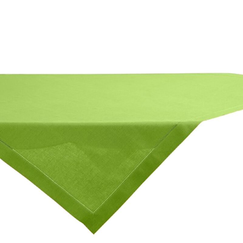 Solino Home 100% Pure Linen Table Throw 52 x 52 Inch | Classic Hemstitch for Valentines