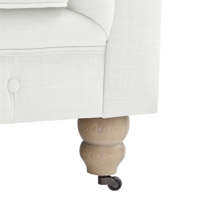 Rustic Manor Bayleigh Linen Chesterfield Loveseat