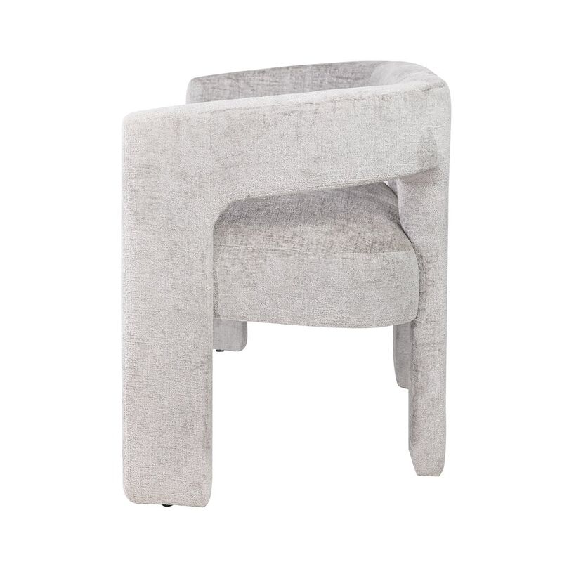 Jofran Gwen Modern Luxury Jacquard Fabric Upholstered Sculpture Bench