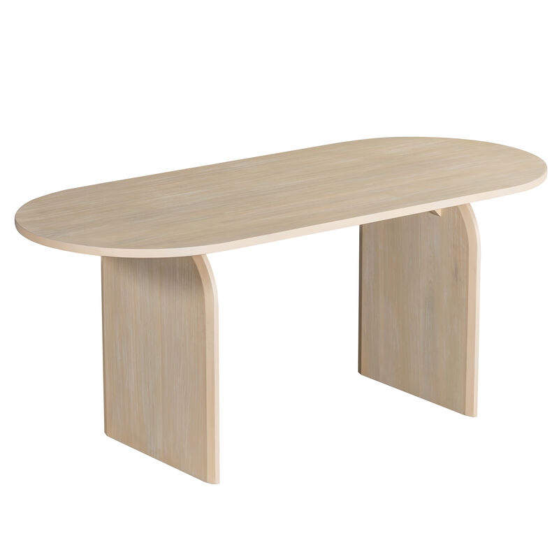 Merax 6 Pieces Table Chairs Bench Dining Set