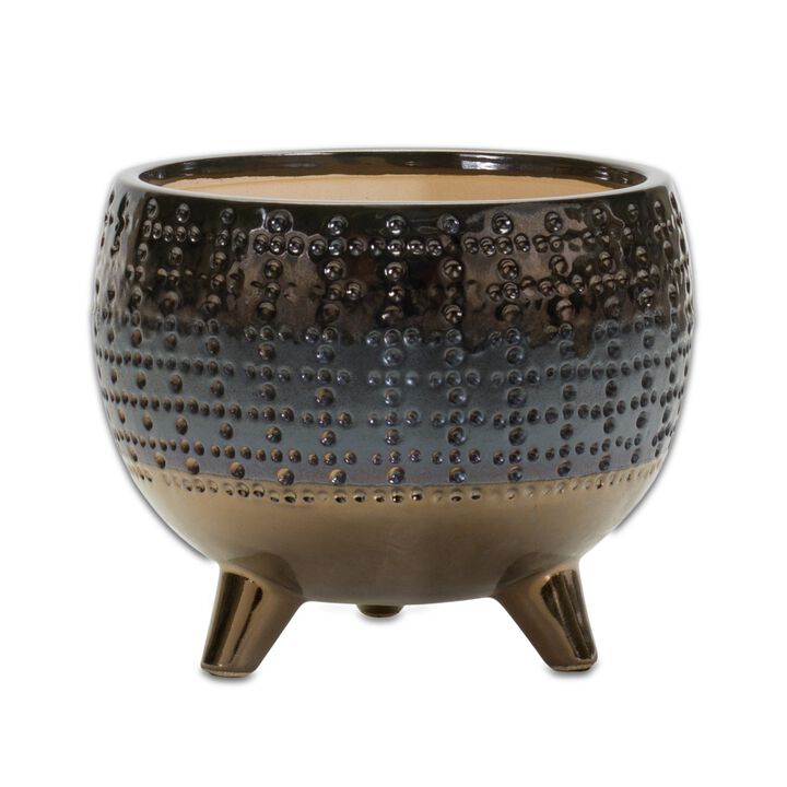 Planter with Pewter Accent for Elegant Plant Display and Home Décor