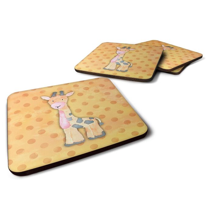 Caroline's Treasures Polkadot Griaffe Watercolor Decorative coasters, 3.5, Multicolor