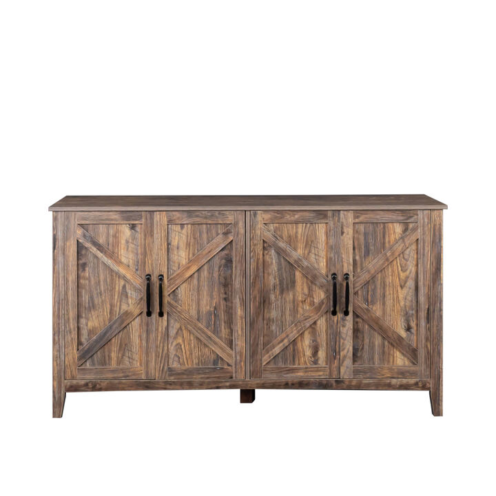 Merax Freestanding 4-Door Sideboard Storage Cabinet