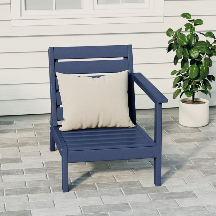 WestinTrends Outdoor Patio HDPE Right Arm Facing Deep Seating Corner Chair