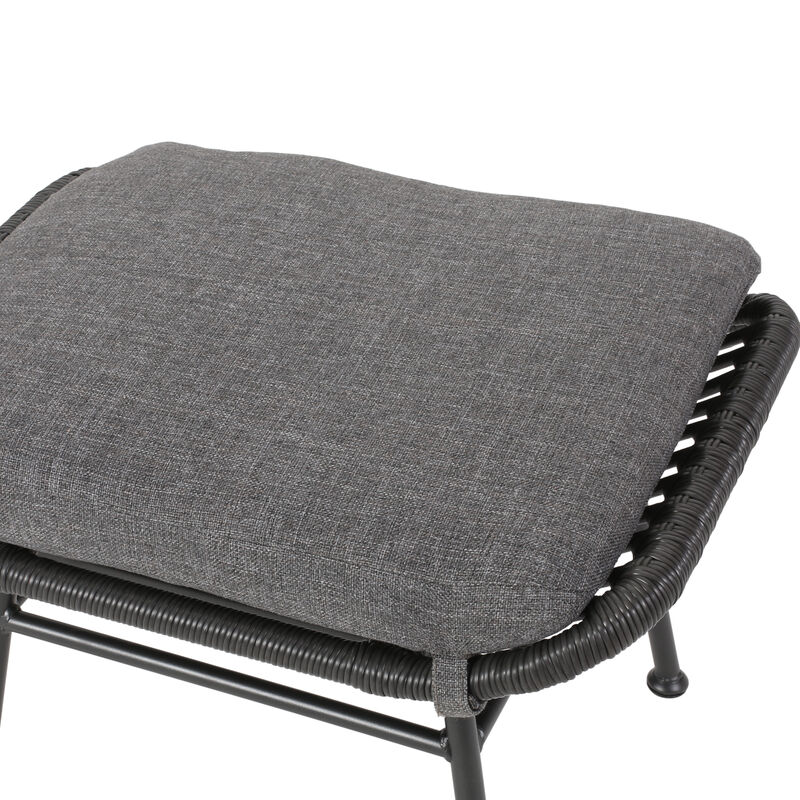 Merax Outdoor Patio PE Wicker Chairs Stools