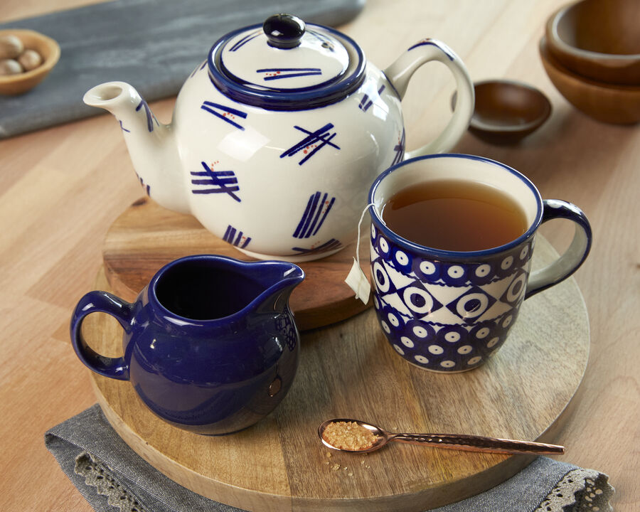 Blue Rose Polish Pottery Zoe 4 Piece Mug Set