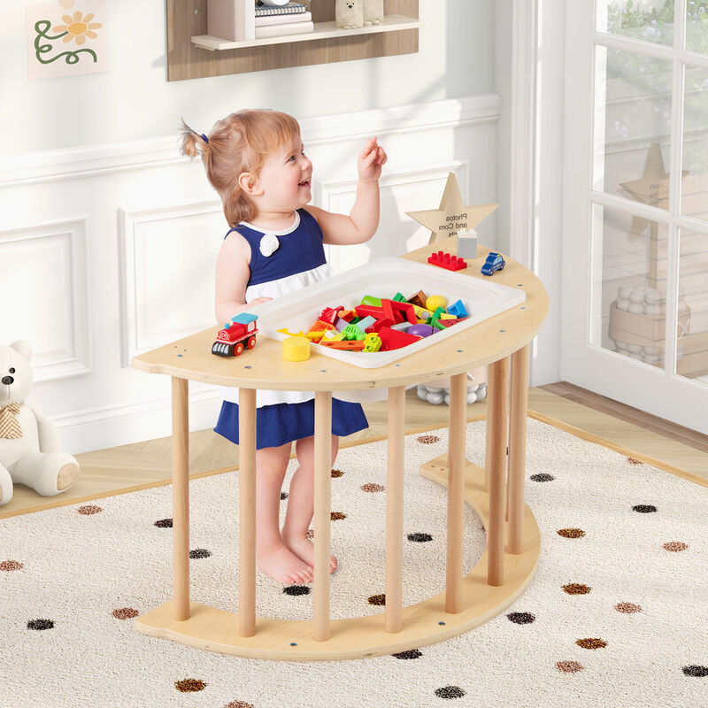 6 in 1 Kids Climbing Arch Playset wIth Removable Cushion and Stoppers