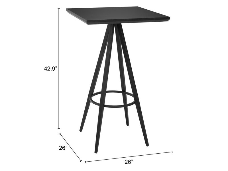 Tinos Bar Table Black
