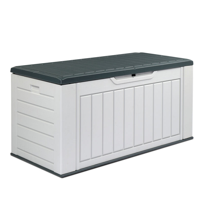 Weather-Resistant 158-Gallon Resin Deck Box for Outdoor Storage