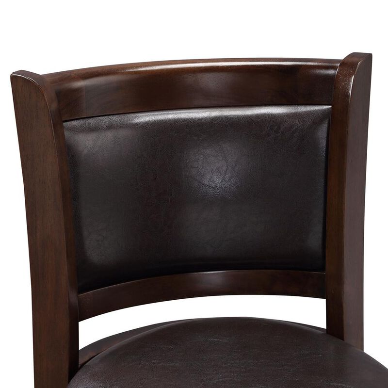 Boraam Augusta Swivel Counter Stool - Cappuccino/Dark Brown Faux Leather