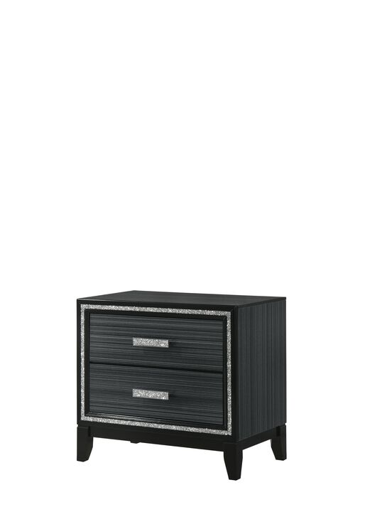 ACME Haiden Nightstand, Weathered Black Finish