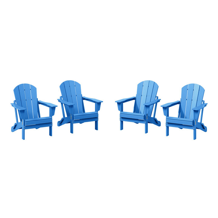 WestinTrends Westintrends 4-Piece set outdoor folding Poly Adirondack chair