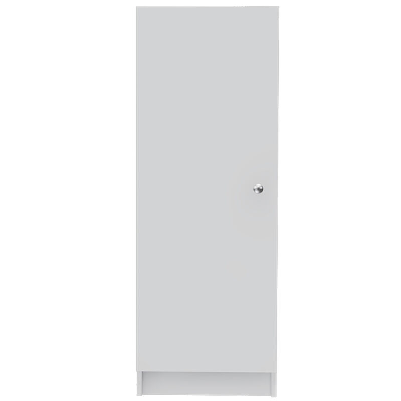 Belleria Single Door Pantry With Four Interior Shelves - White