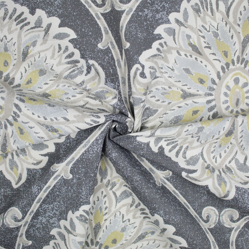 6ix Tailors Fine Linens Bellamy Gray Pole Top Drapery Panel Pair