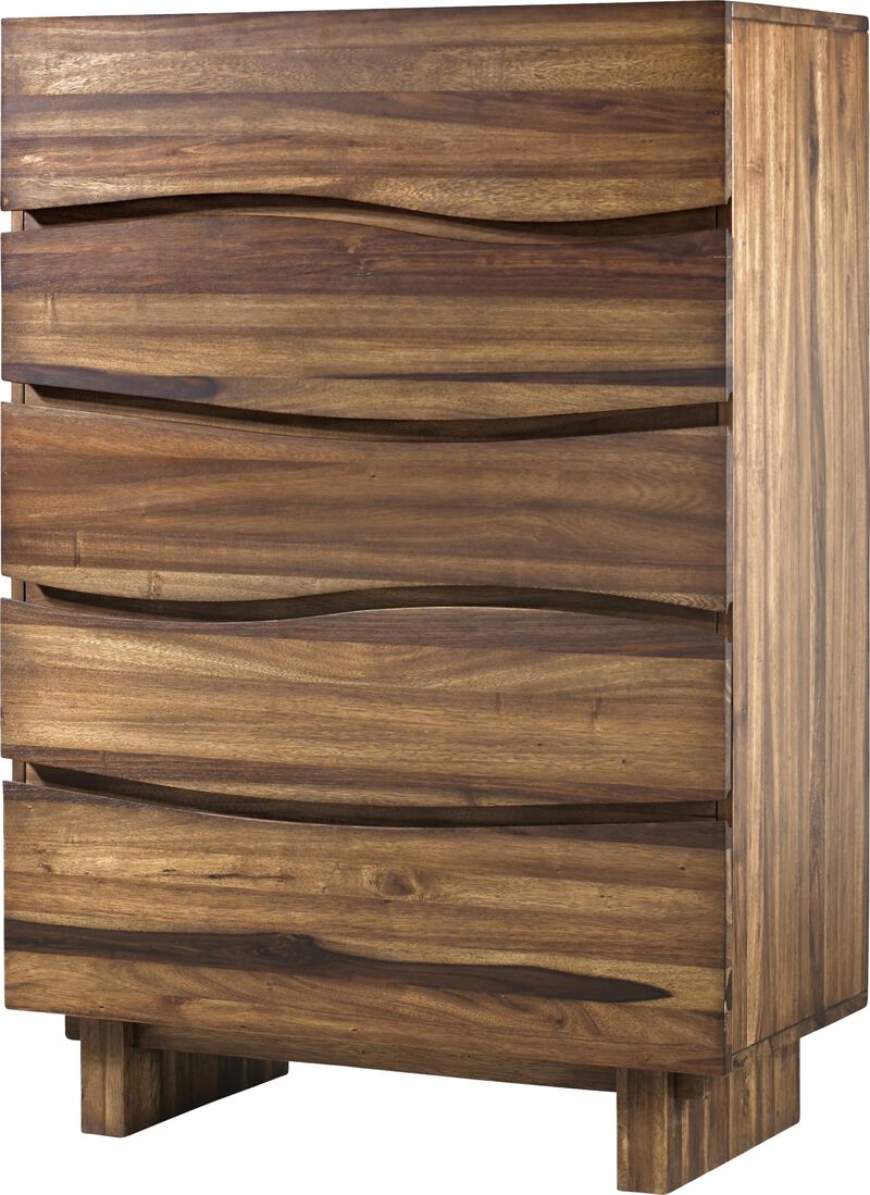 Ocean Five Drawer Solid Wood Chest