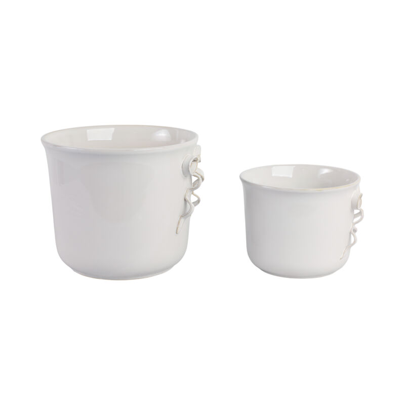 Pretty Bow Planters, White