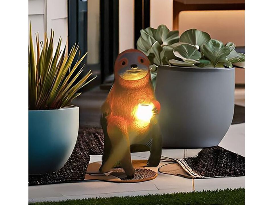 MONMOB Creative Sloth Solar Light Fairy Garden Accessories Outdoor Figurine