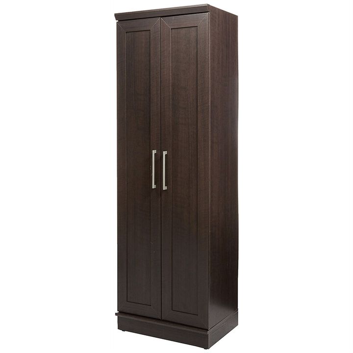 Modern Wardrobe Organizer – Tall Bedroom Closet Cabinet with Open and Closed Storage