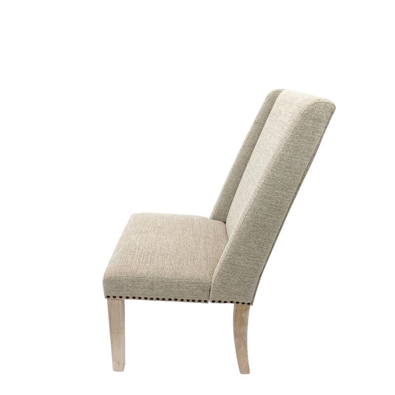 Carolina Living Upholstered Dining Chair - Set of 2 - Natural Driftwood - Fawn Upholstery