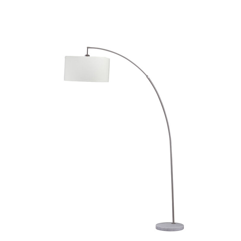 78" Silver Arch Floor Lamp With KD Shade with Double Box (1 Piece)