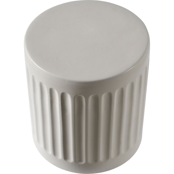 Handmade Solid Outdoor Accent Table - 15" - White