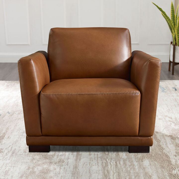 Mary Top Grain Leather Chair