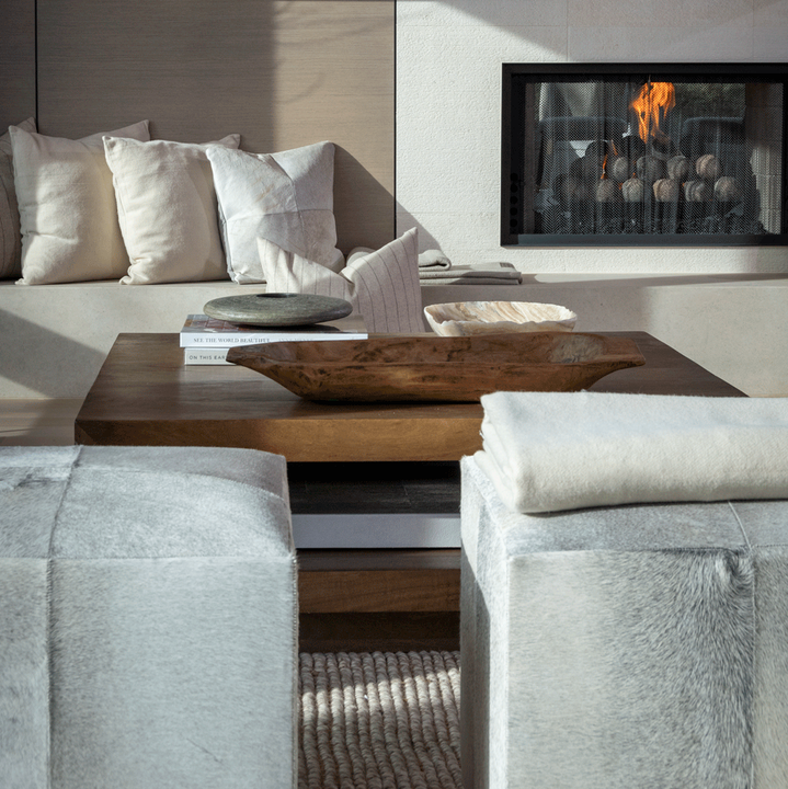 Felix Small Leather Ottoman