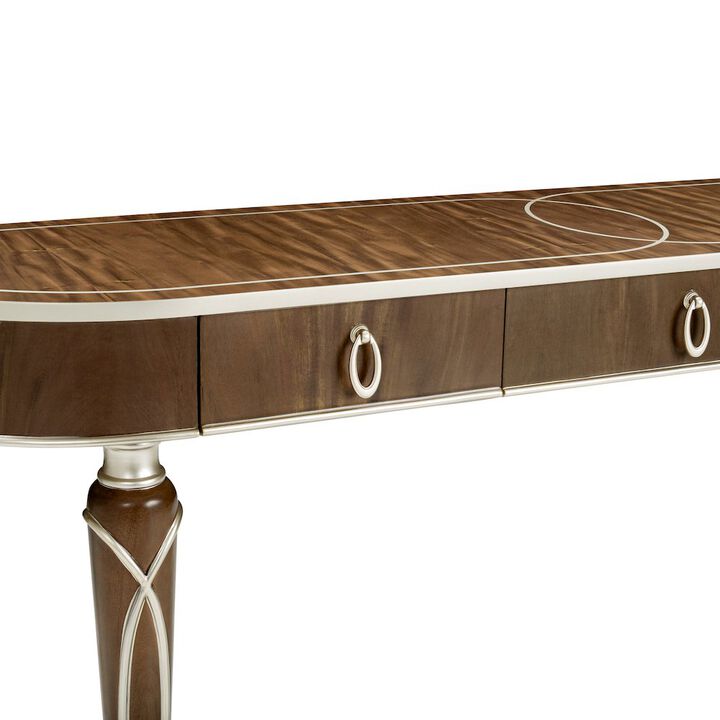Michael Amini Villa Cherie Console Table - Hazelnut