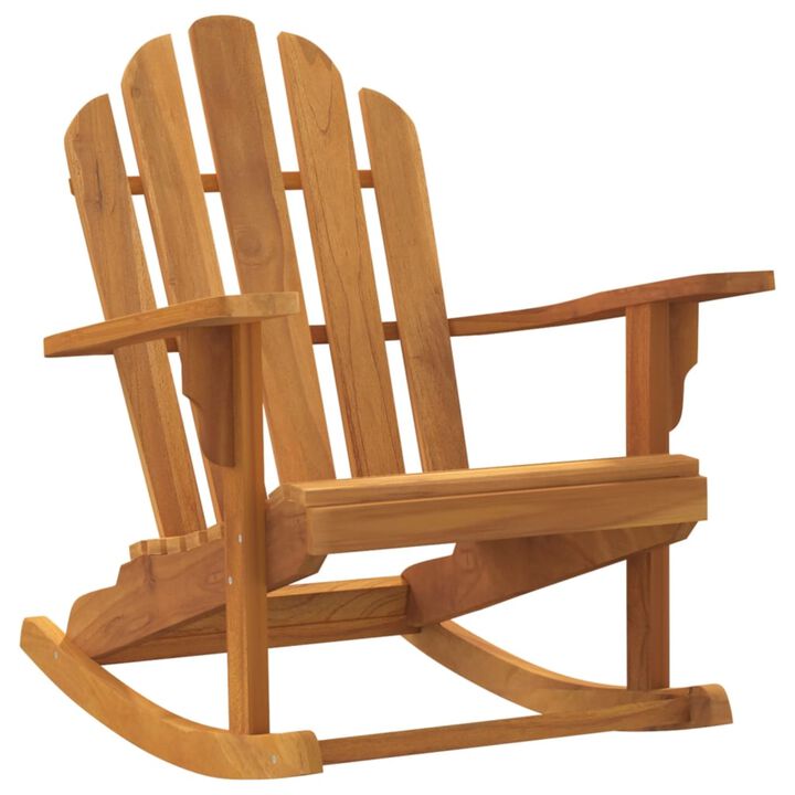 vidaXL Patio Adirondack Rocking Chair 31.1"x39.4"x40.6" Solid Wood Teak