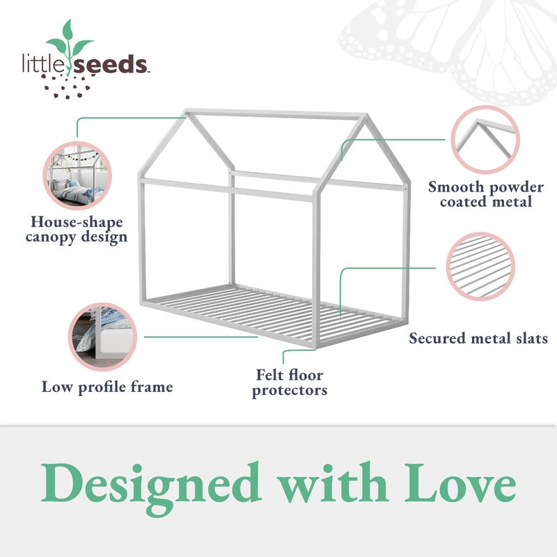 Little Seeds Skyler Metal Montessori House Bed