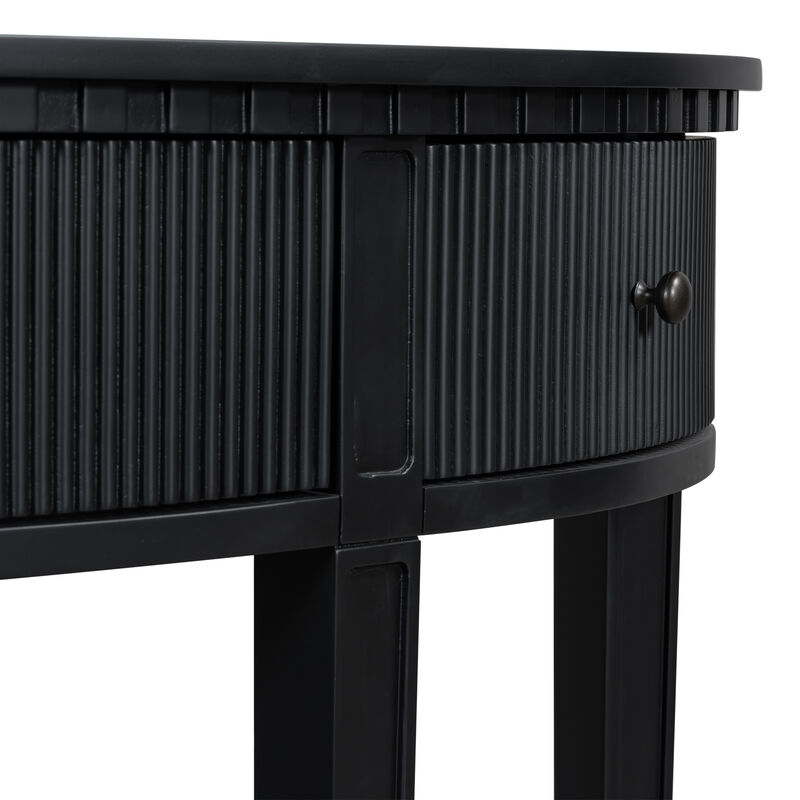 Merax Minimalist Pine Veneer Console Table