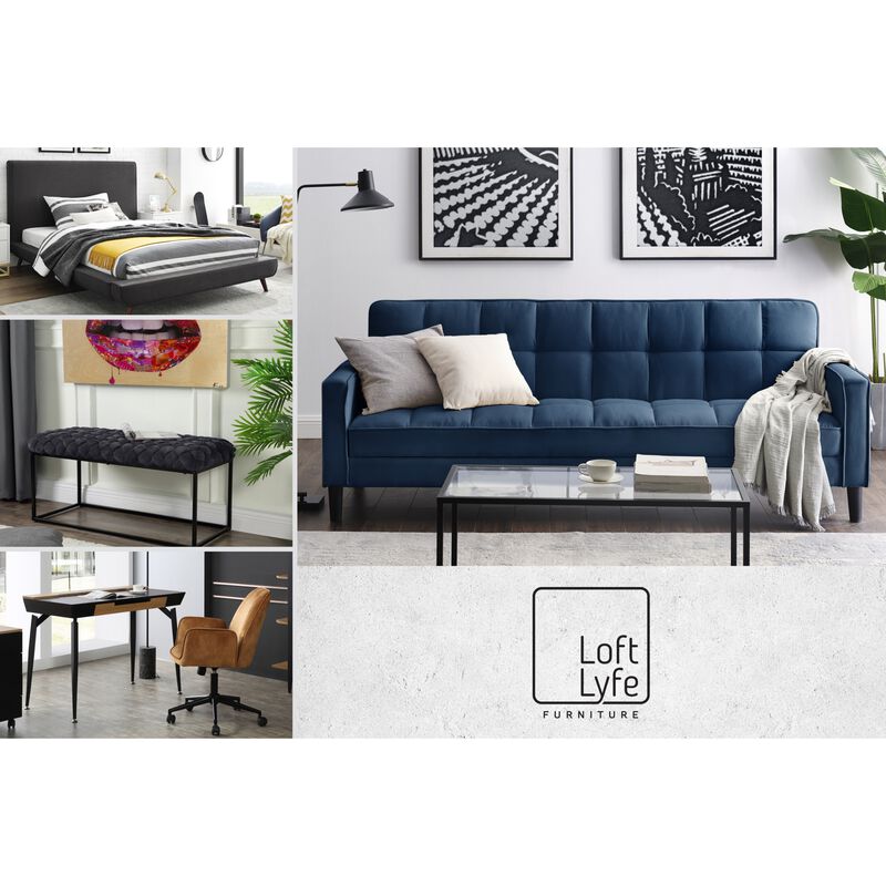 Loft Lyfe Joana Cotton Yarn 3-in-1 Pouf/Ottoman/End Table