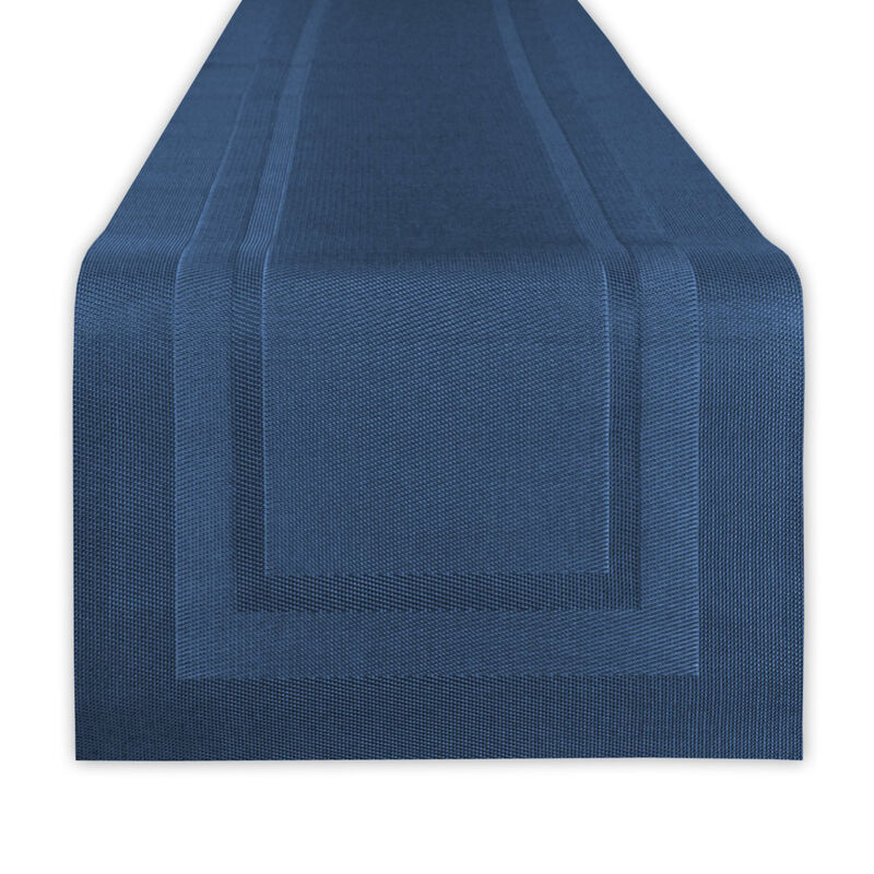 14" x 72" Nautical Blue Double Frame Table Runner