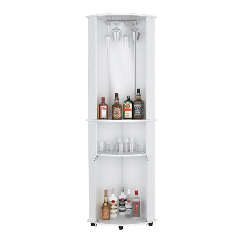 Corner Bar Cabinet Rialto, Living Room, White