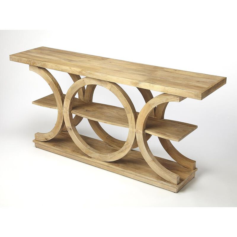 Modern Rustic Three-Tiered Console Table, Belen Kox