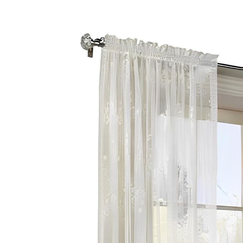 Commonwealth Habitat Mona Lisa Jacquard Lace Tailored Sheer Panel - 56x84" - Shell