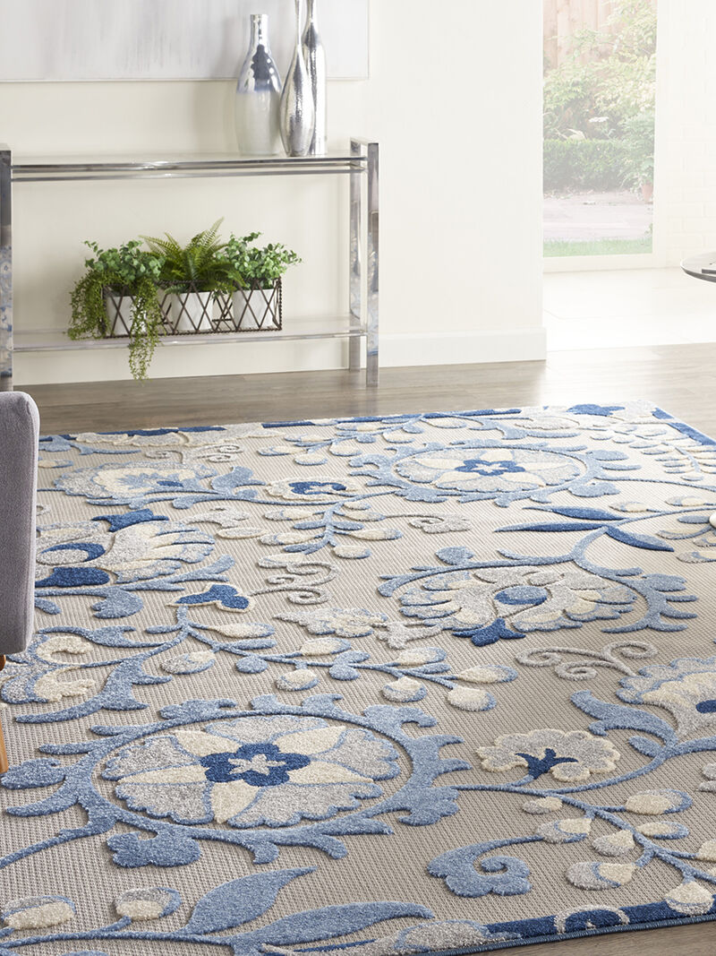 Aloha ALH17 Blue/Gray 6' x 9' Rug