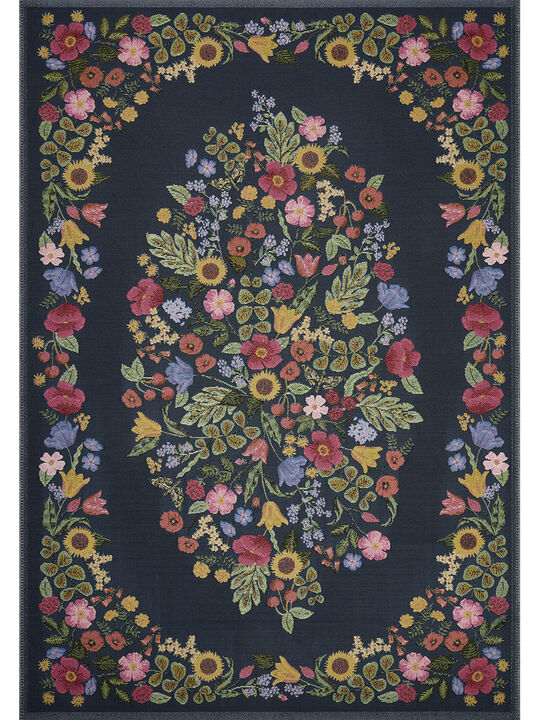 Perennial PRN-01 Navy 3''11" x 5''11" Rug by Rifle Paper Co.