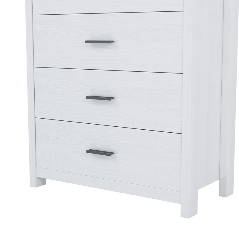 Merax Retro American Country Style Wooden Dresser with 5 Drawers