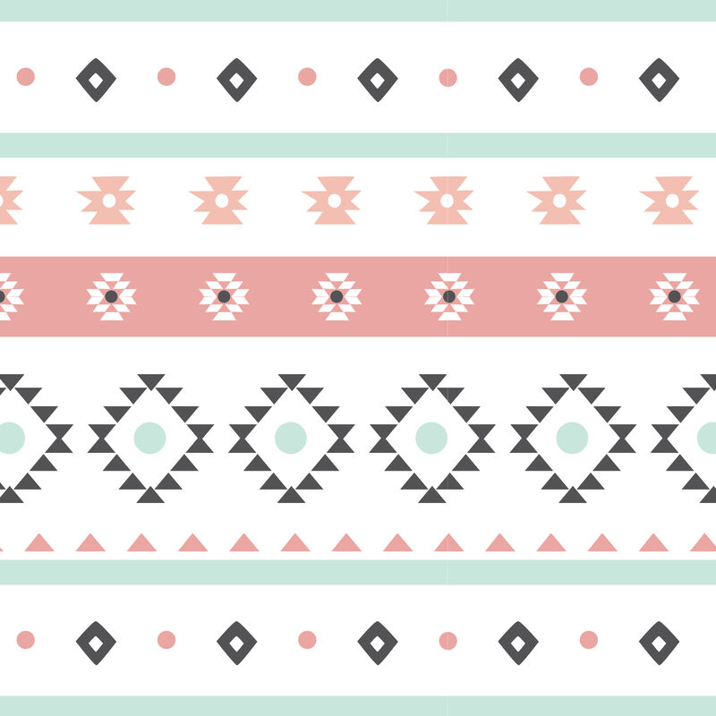 Lambs & Ivy Little Spirit Cotton Fitted Crib Sheet - White, Coral, Modern