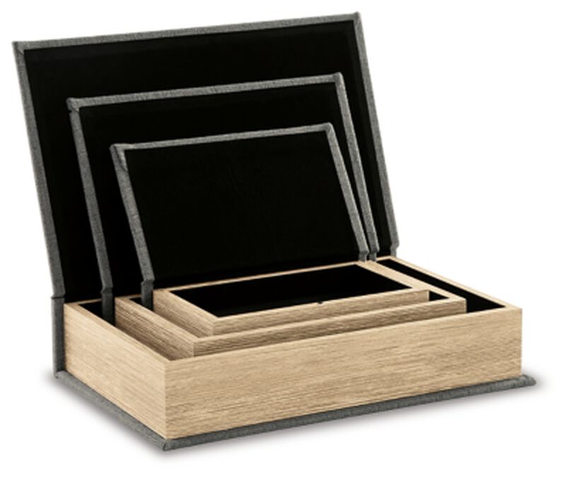 Jolina Box in Gray (Set of 3)