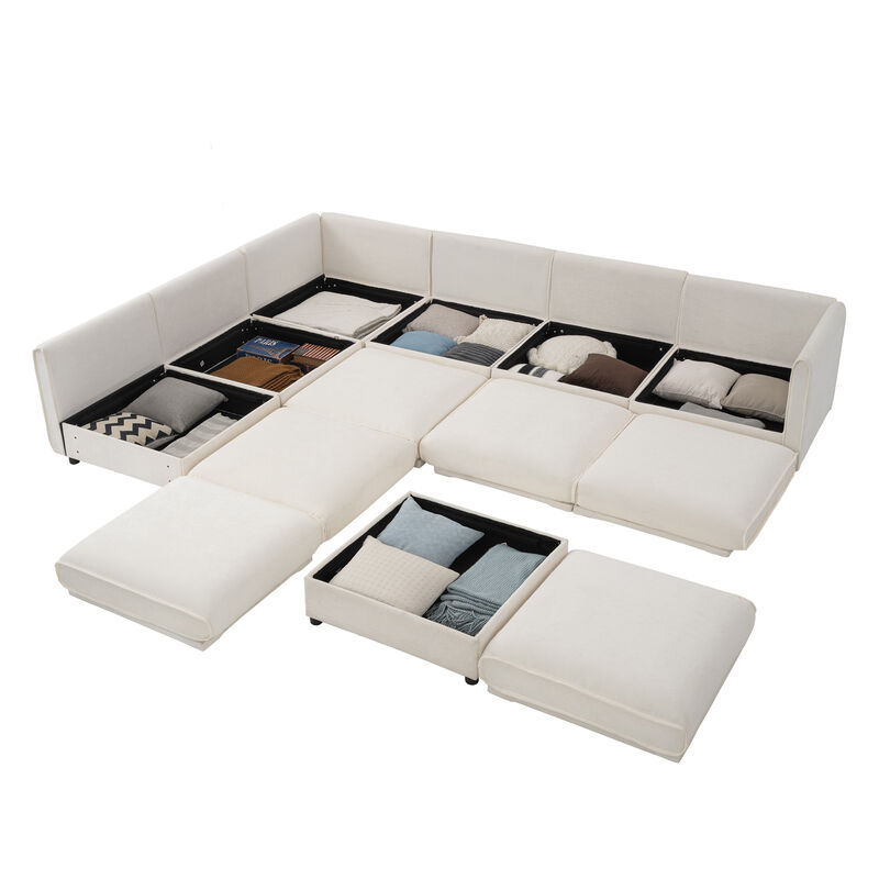 Merax Modern Modular Sectional Sofa with Storage