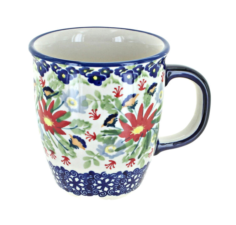Blue Rose Polish Pottery Coffee Mug
