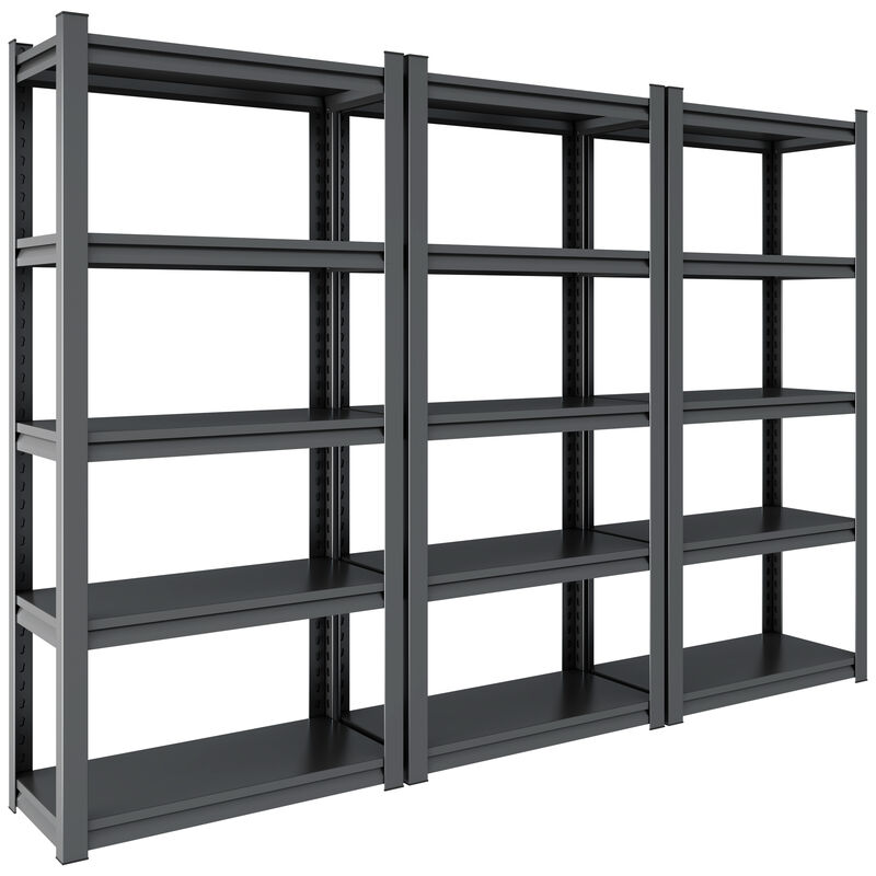 5-Tier Metal Storage Shelves Heavy-Duty Adjustable Garage Shelving Unit for Home & Workshop Organization