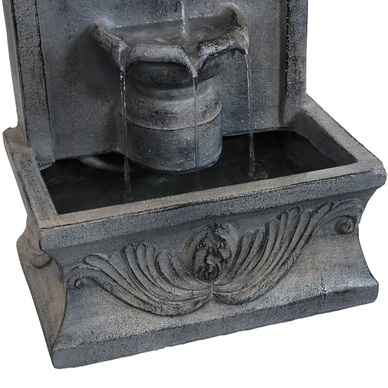 Sunnydaze French-Inspired Reinforced Concrete Outdoor Water Fountain