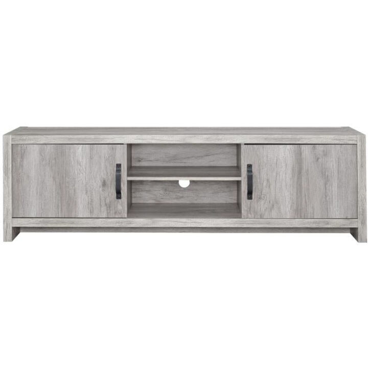 Marvelous driftwood tv console, Gray - Benzara