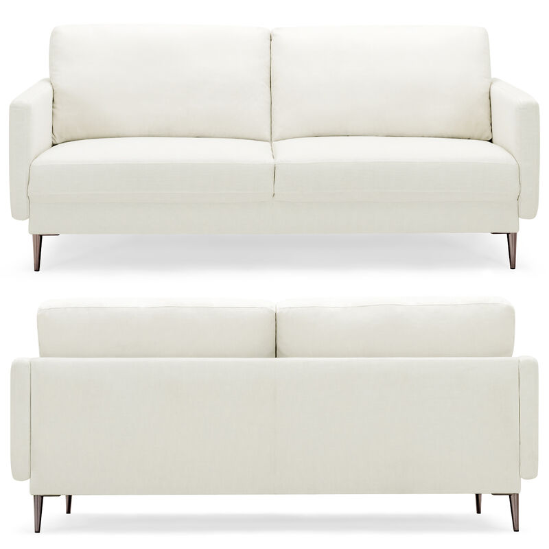 Fabric Sofa Couch Living Room Small Apartment Furniture w/ Metal Leg