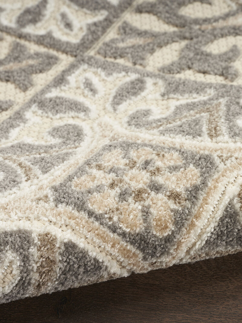 Aloha ALH34 Ivory/Gray 3'6" x 5'6" Rug