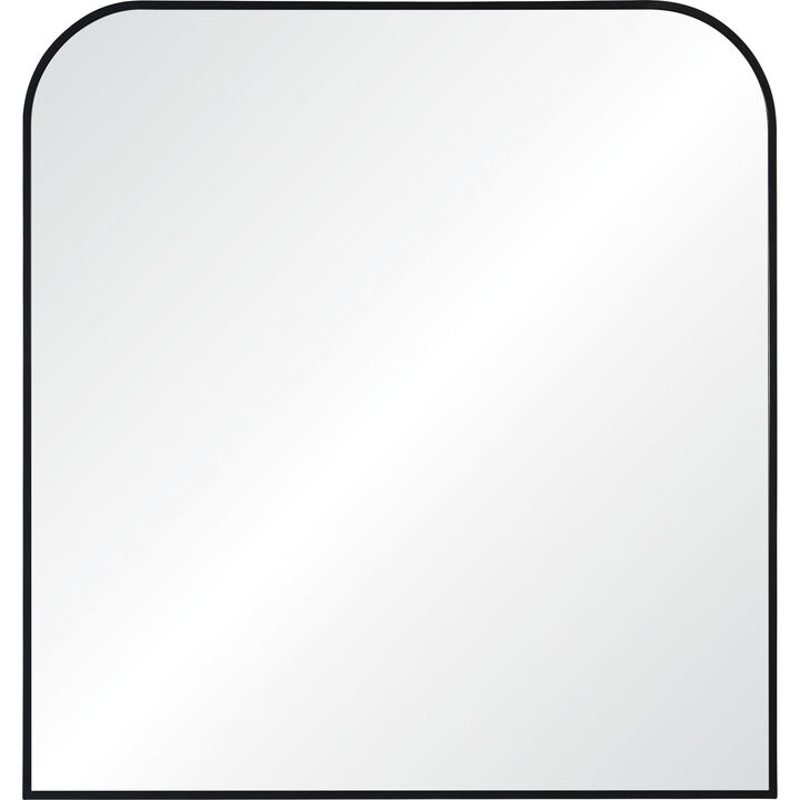40" Black and Clear Traditional Framed Wall Mirror