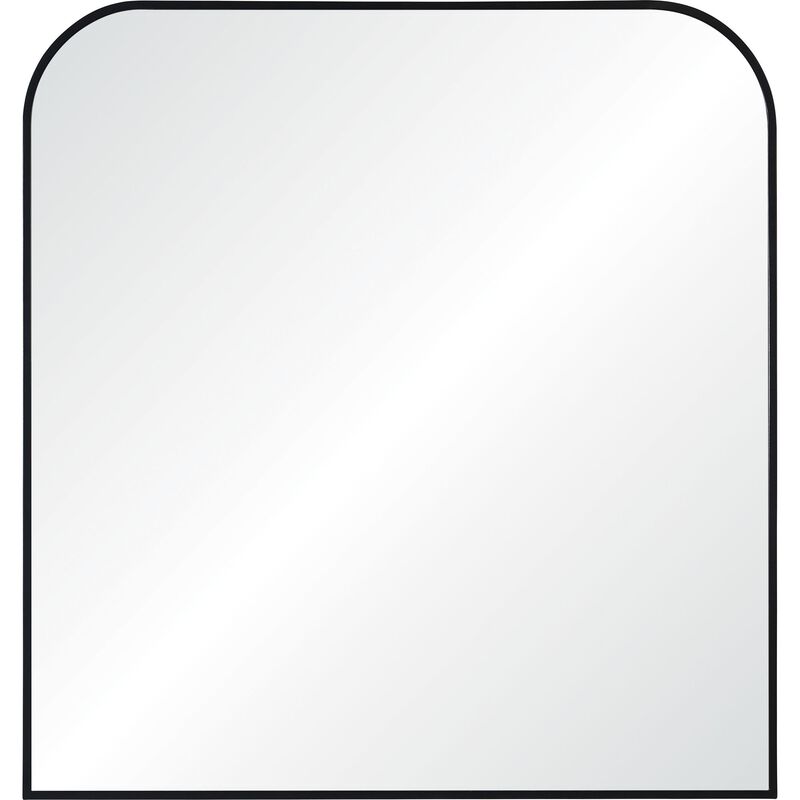 40" Black and Clear Traditional Framed Wall Mirror